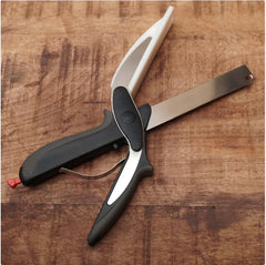 Scissors Knife Cutter Multipurpose 2 In 1 Clever Stainless Steel