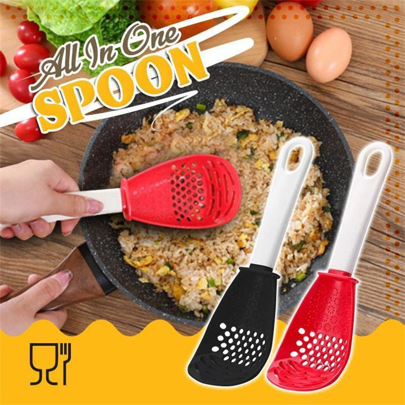 Multifunctional Heat-Resistant Cooking Spoon